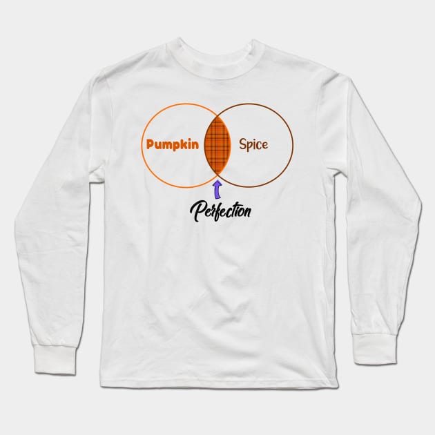 Pumpkin Spice Venn Diagram Long Sleeve T-Shirt by CeeGunn